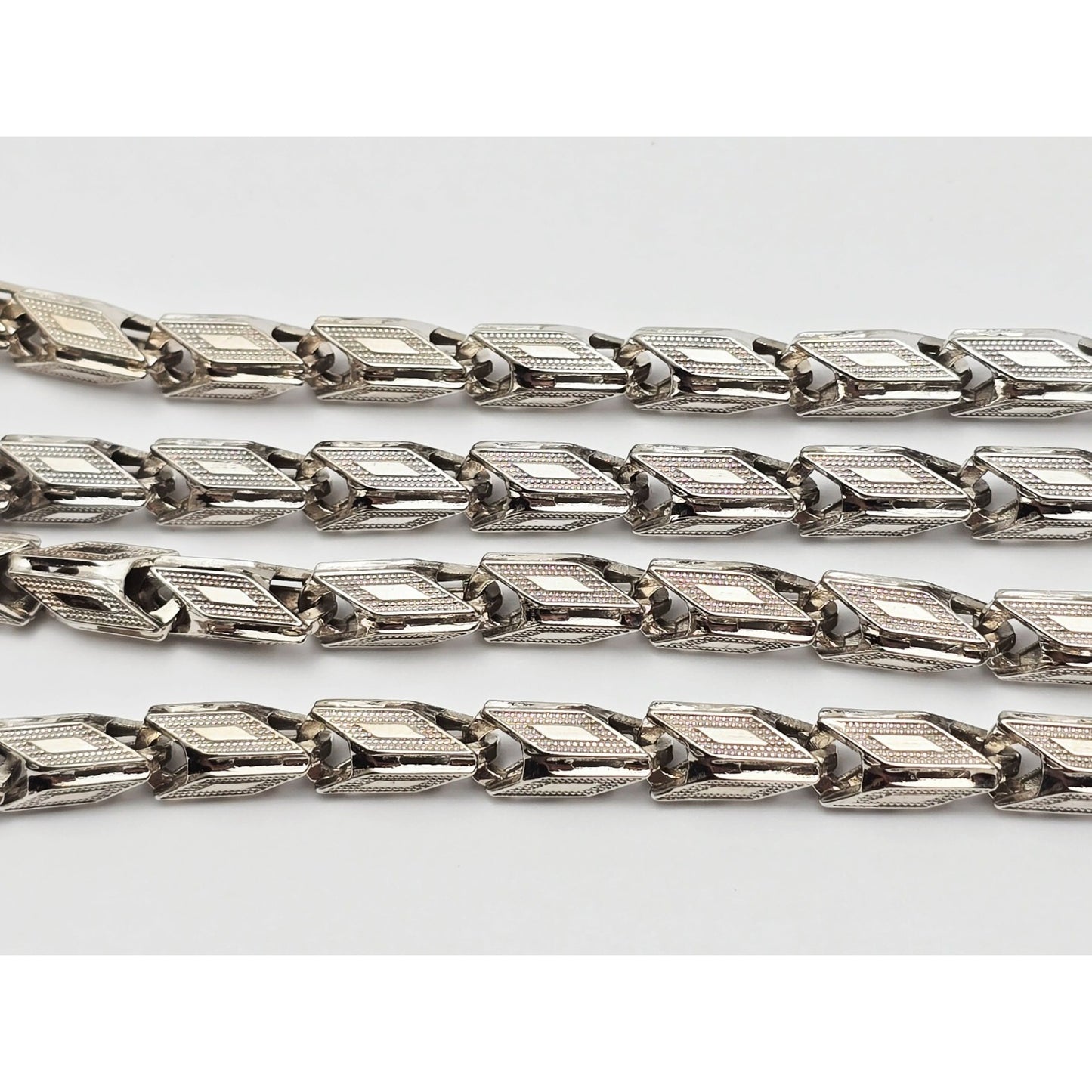 14K White Gold Custom Link Chain Necklace