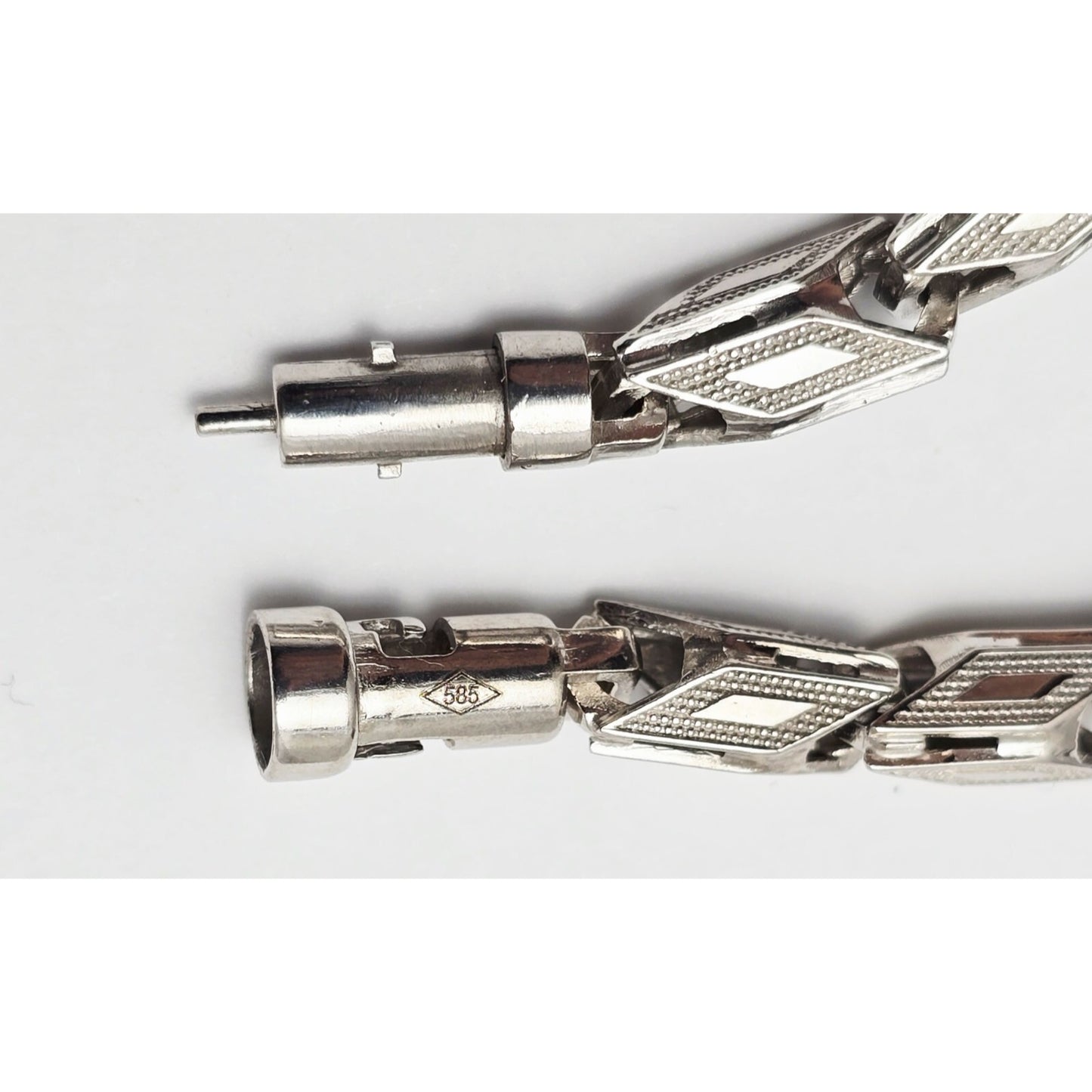 14K White Gold Custom Link Chain Necklace