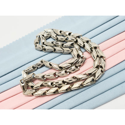 14K White Gold Custom Link Chain Necklace