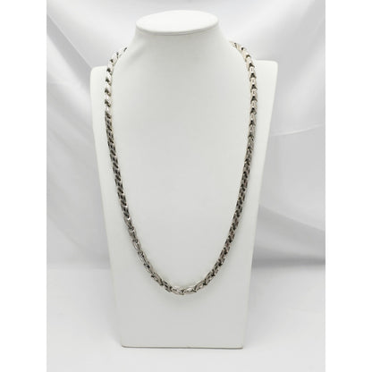 14K White Gold Custom Link Chain Necklace