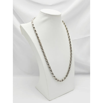 14K White Gold Custom Link Chain Necklace