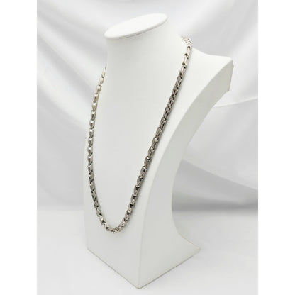14K White Gold Custom Link Chain Necklace