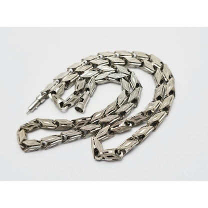 14K White Gold Custom Link Chain Necklace