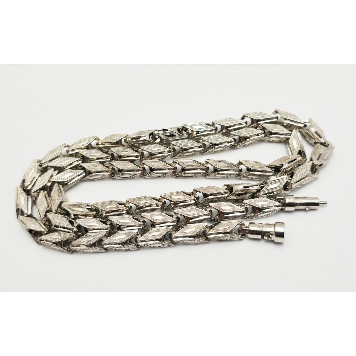 14K White Gold Custom Link Chain Necklace