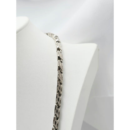 14K White Gold Custom Link Chain Necklace