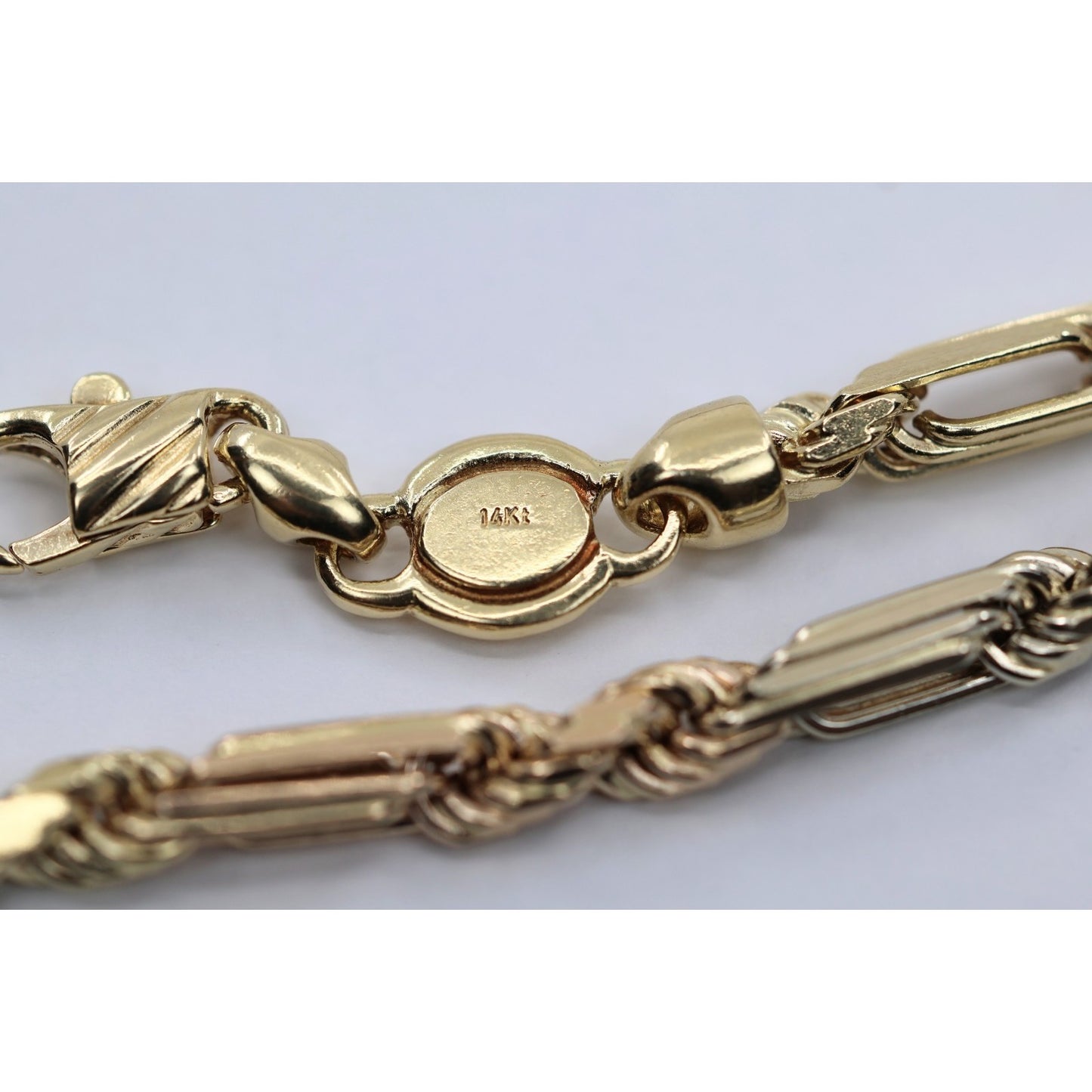 14K Tri Tone Gold Milano Rope Chain Necklace