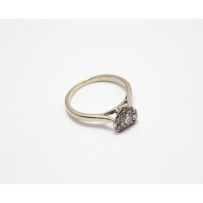 14K White Gold Diamond Heart Ring