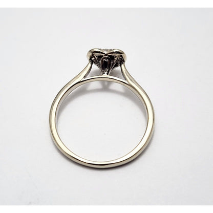 14K White Gold Diamond Heart Ring