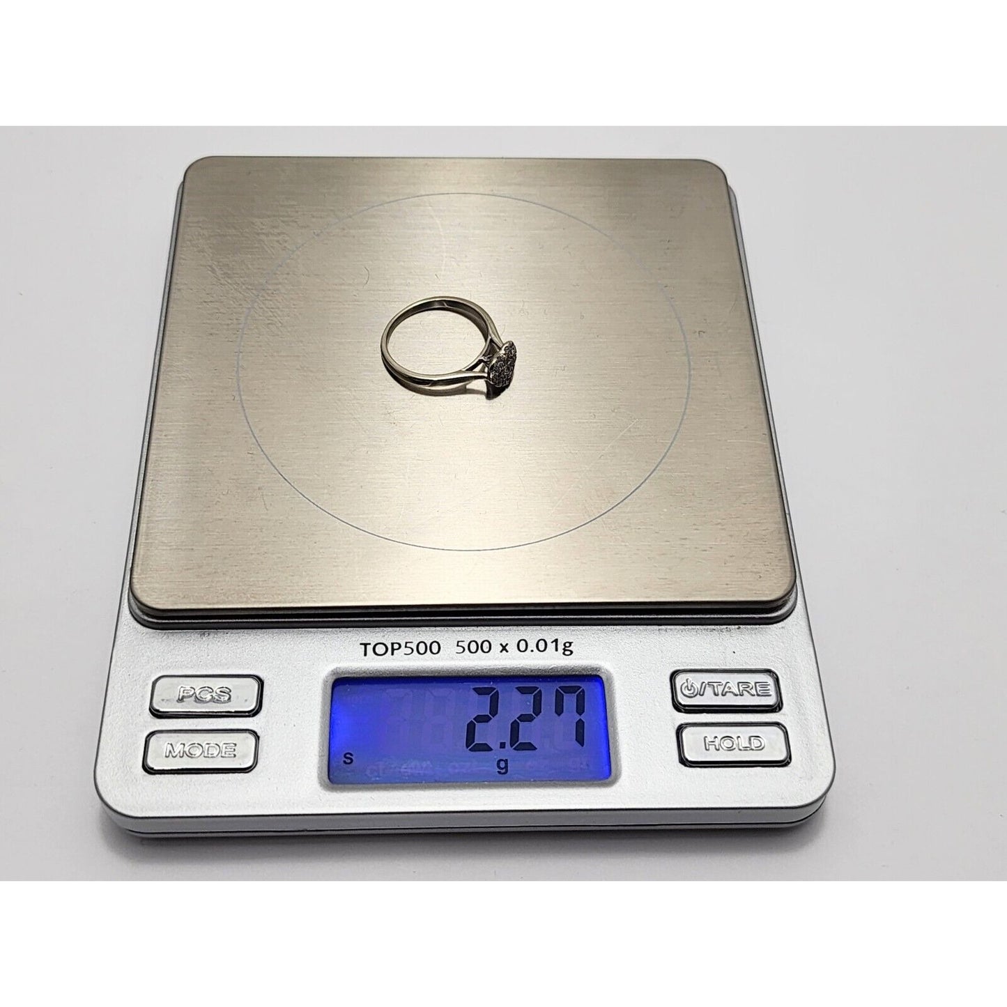 14K White Gold Diamond Heart Ring