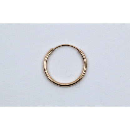 Single Tiny 10K Yellow Gold Hoop Earring