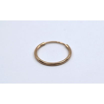 Single Tiny 10K Yellow Gold Hoop Earring
