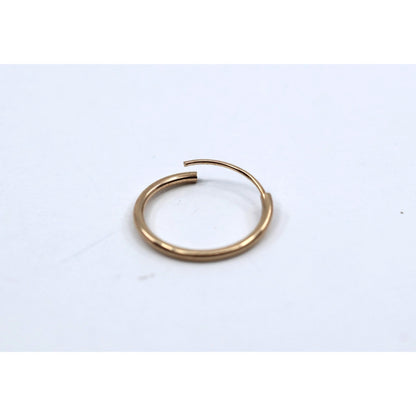Single Tiny 10K Yellow Gold Hoop Earring