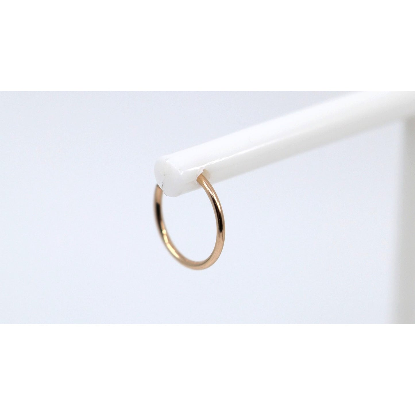 Single Tiny 10K Yellow Gold Hoop Earring