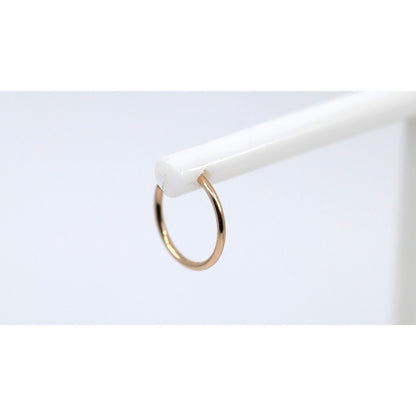 Single Tiny 10K Yellow Gold Hoop Earring