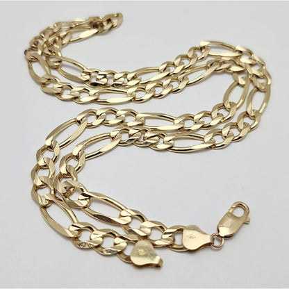 10K Yellow Gold Figaro Link Chain Necklace