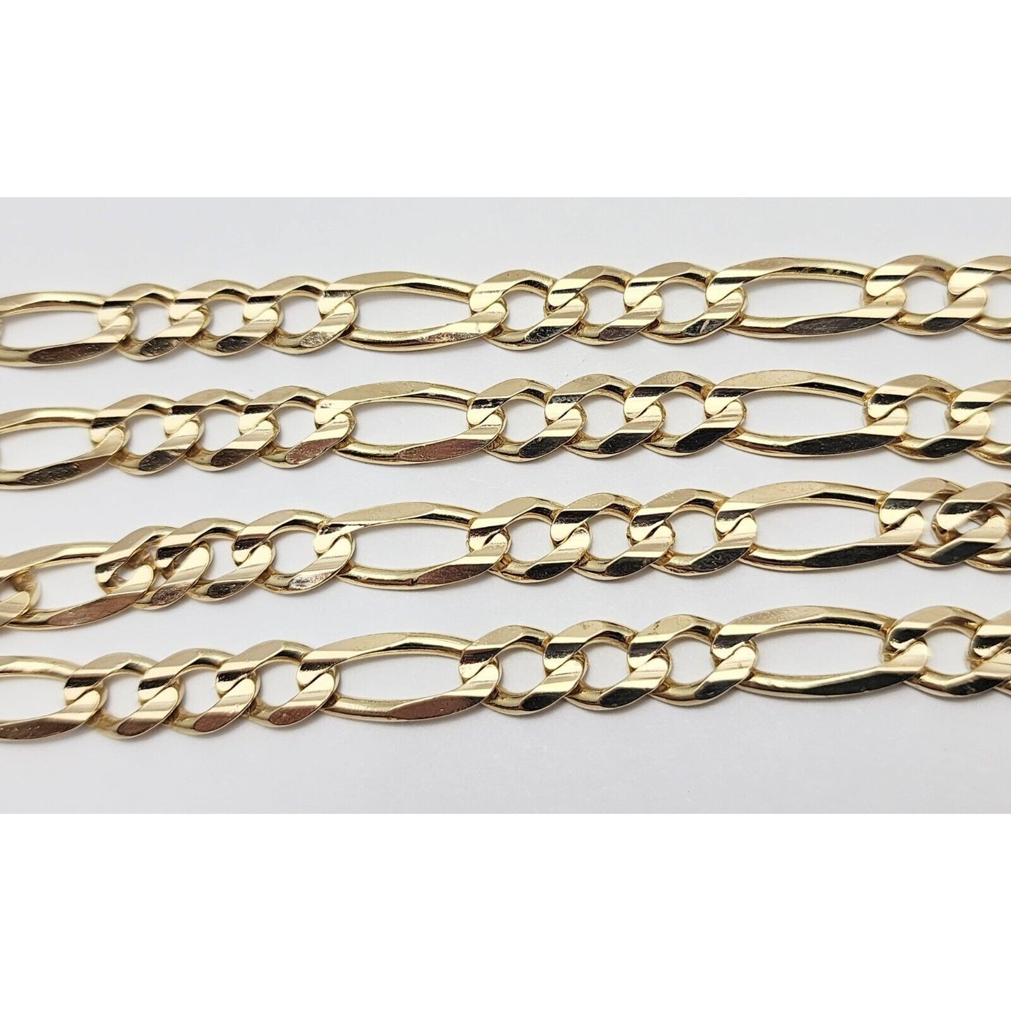 10K Yellow Gold Figaro Link Chain Necklace