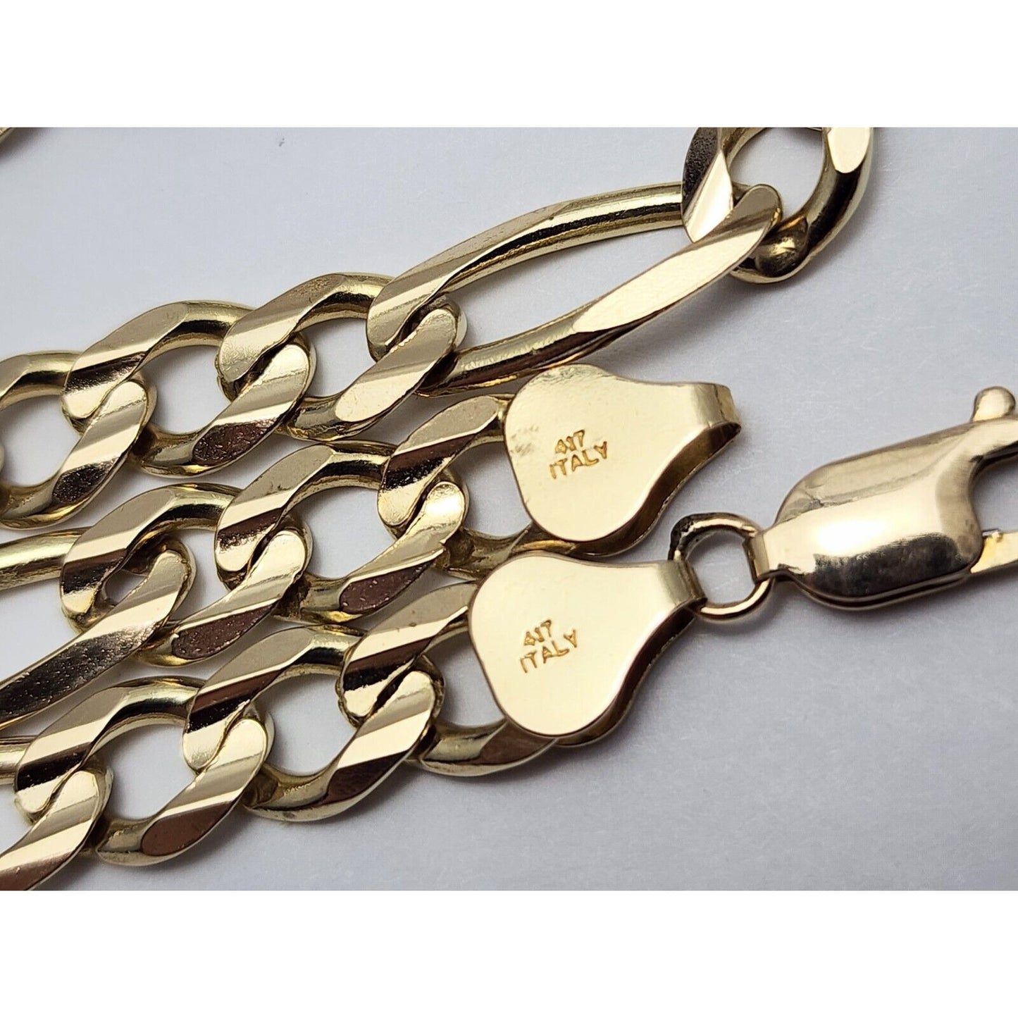 10K Yellow Gold Figaro Link Chain Necklace