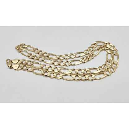 10K Yellow Gold Figaro Link Chain Necklace