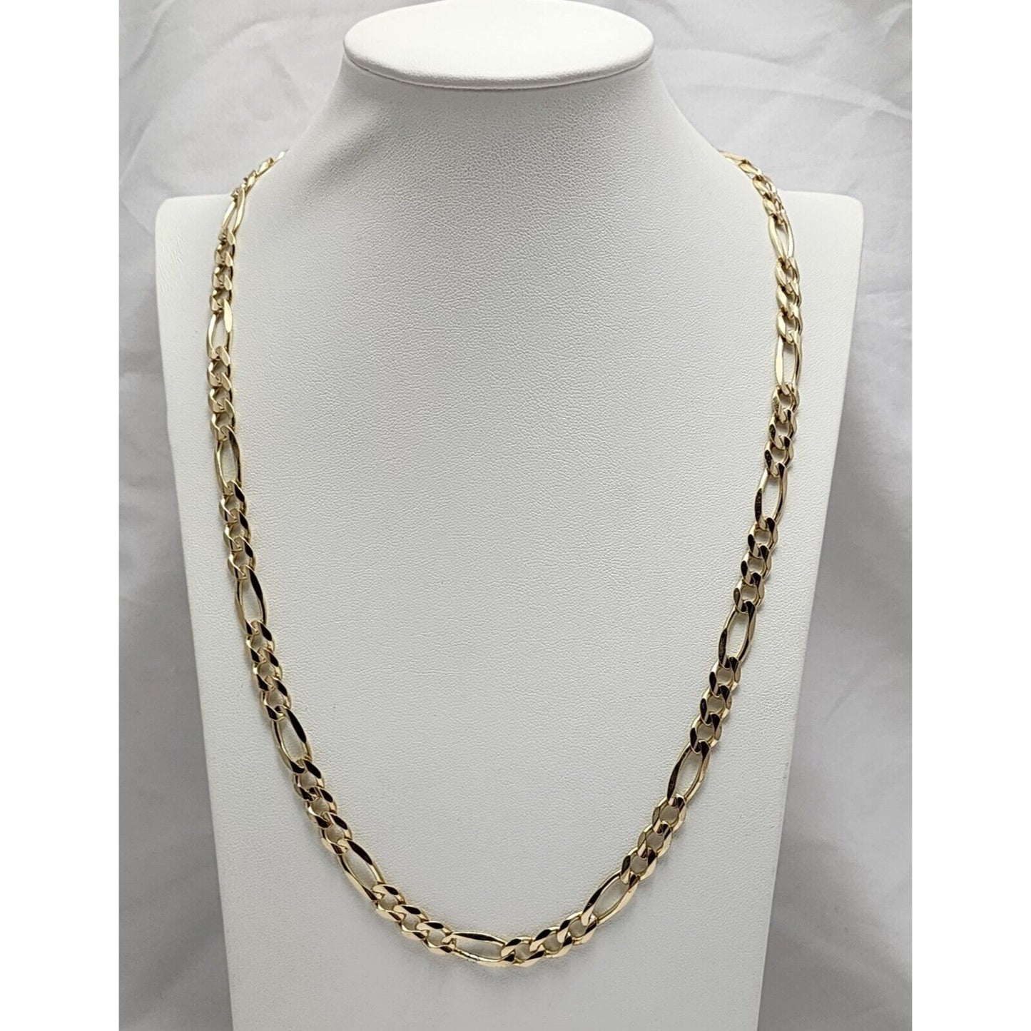 10K Yellow Gold Figaro Link Chain Necklace