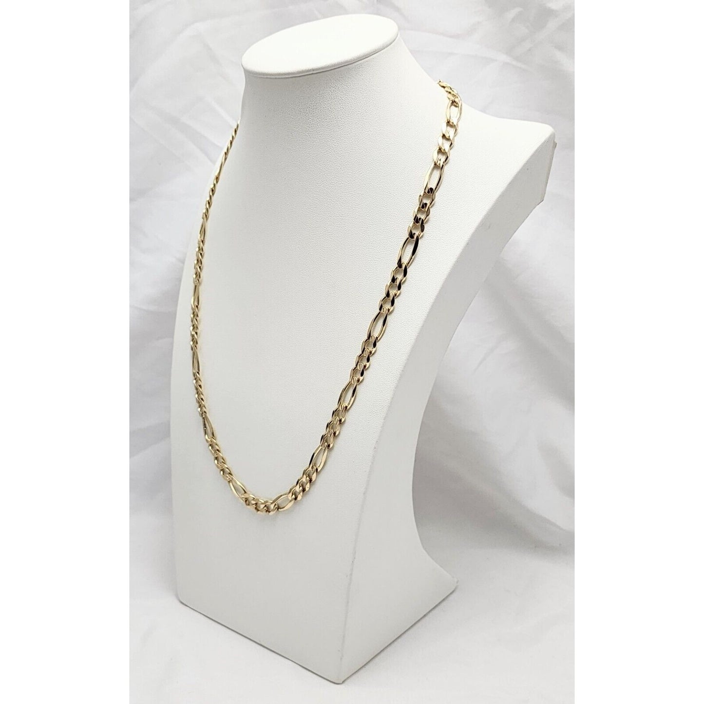 10K Yellow Gold Figaro Link Chain Necklace