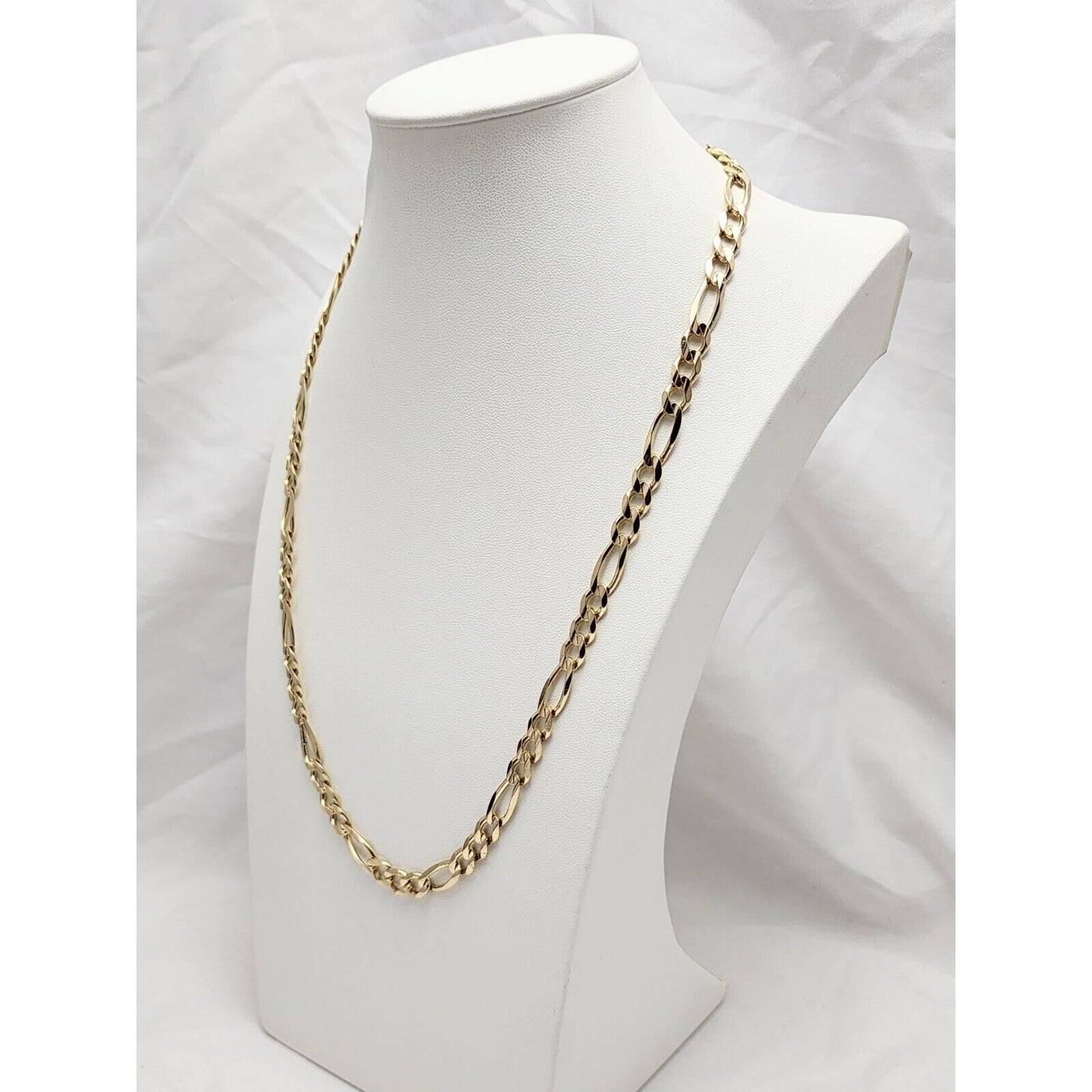 10K Yellow Gold Figaro Link Chain Necklace