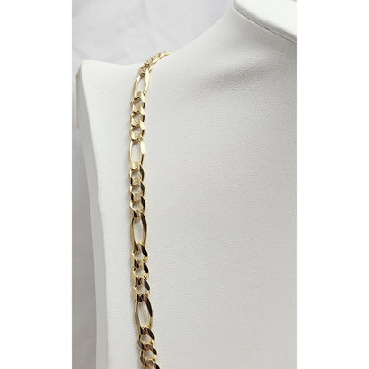 10K Yellow Gold Figaro Link Chain Necklace