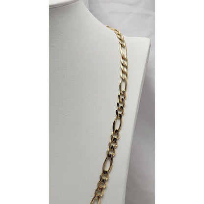 10K Yellow Gold Figaro Link Chain Necklace