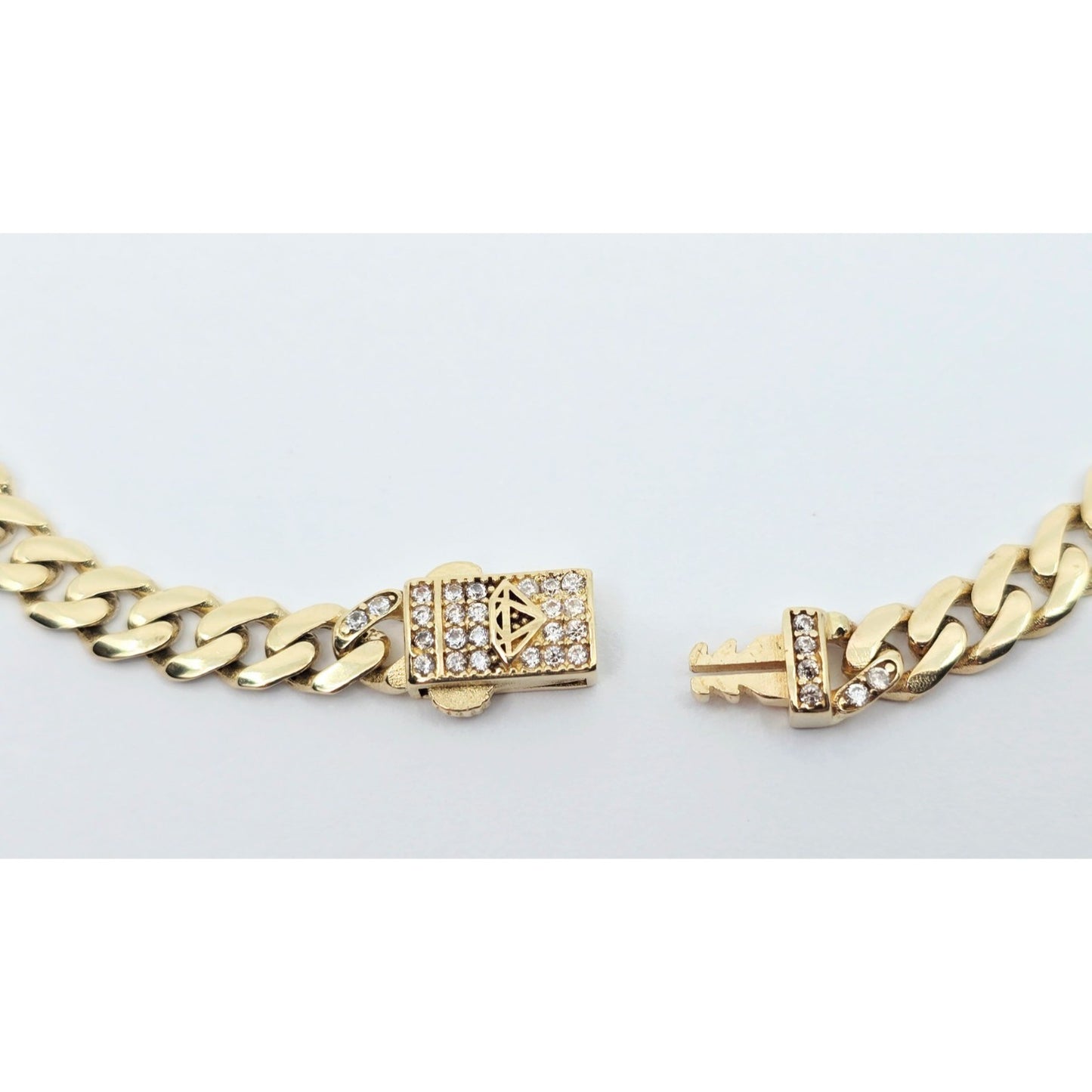 14K Yellow Gold Cuban Link CZ Bracelet