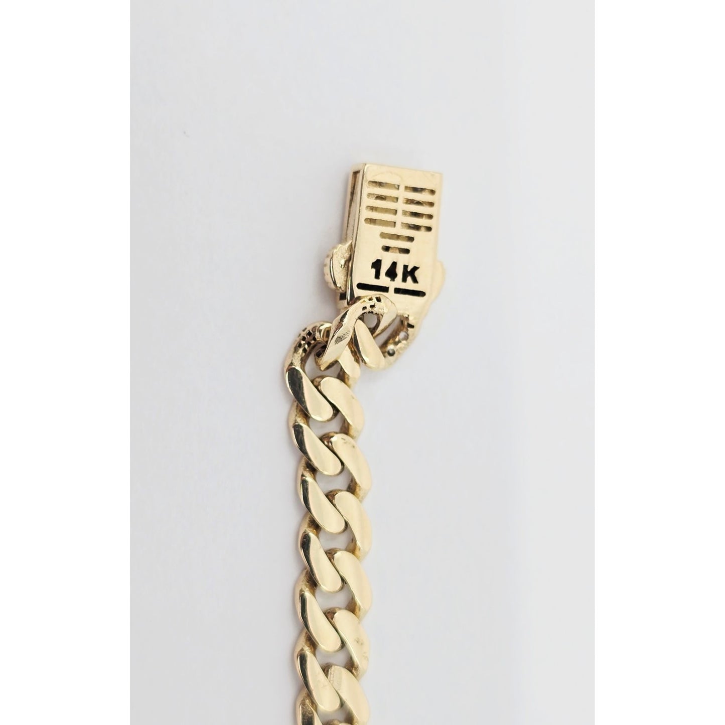 14K Yellow Gold Cuban Link CZ Bracelet