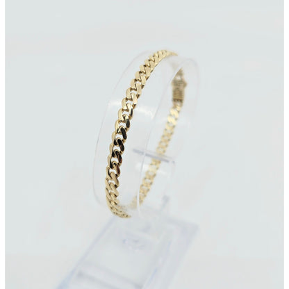 14K Yellow Gold Cuban Link CZ Bracelet