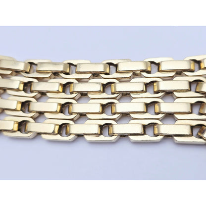 Large Heavy 18K Yellow Gold Fancy Link Chain Necklace