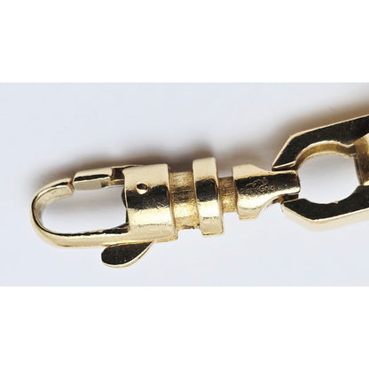 Large Heavy 18K Yellow Gold Fancy Link Chain Necklace