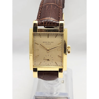 Vintage Patek Philippe 2443 Watch w/ Bold Lugs Circa 1950s 18k Gold 40mm x 26mm