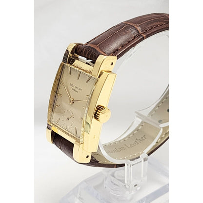 Vintage Patek Philippe 2443 Watch w/ Bold Lugs Circa 1950s 18k Gold 40mm x 26mm