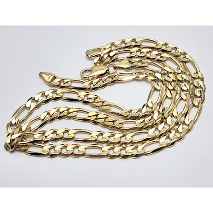 14K Yellow Gold Figaro Link Chain Necklace