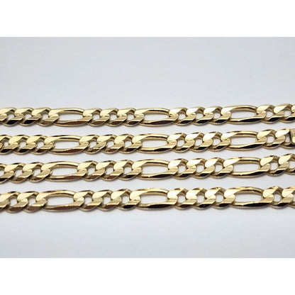 14K Yellow Gold Figaro Link Chain Necklace