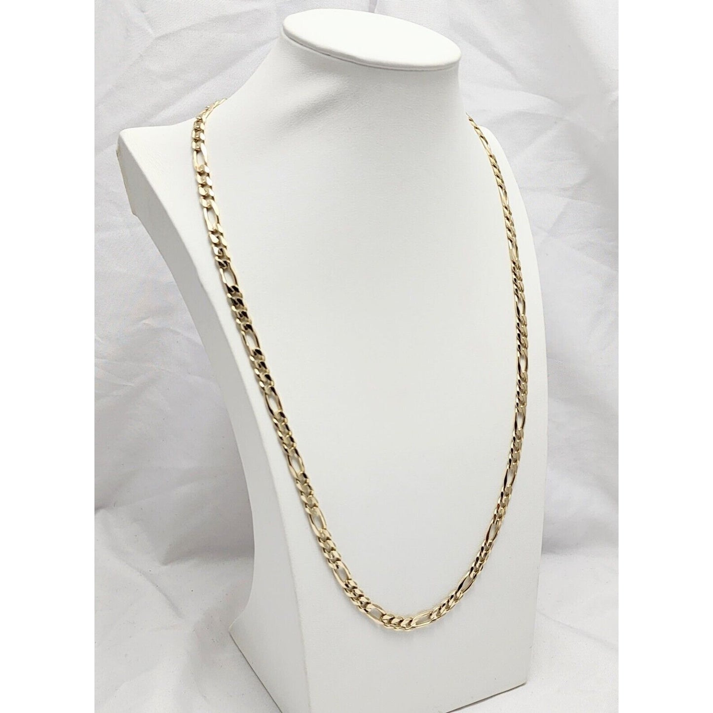 14K Yellow Gold Figaro Link Chain Necklace