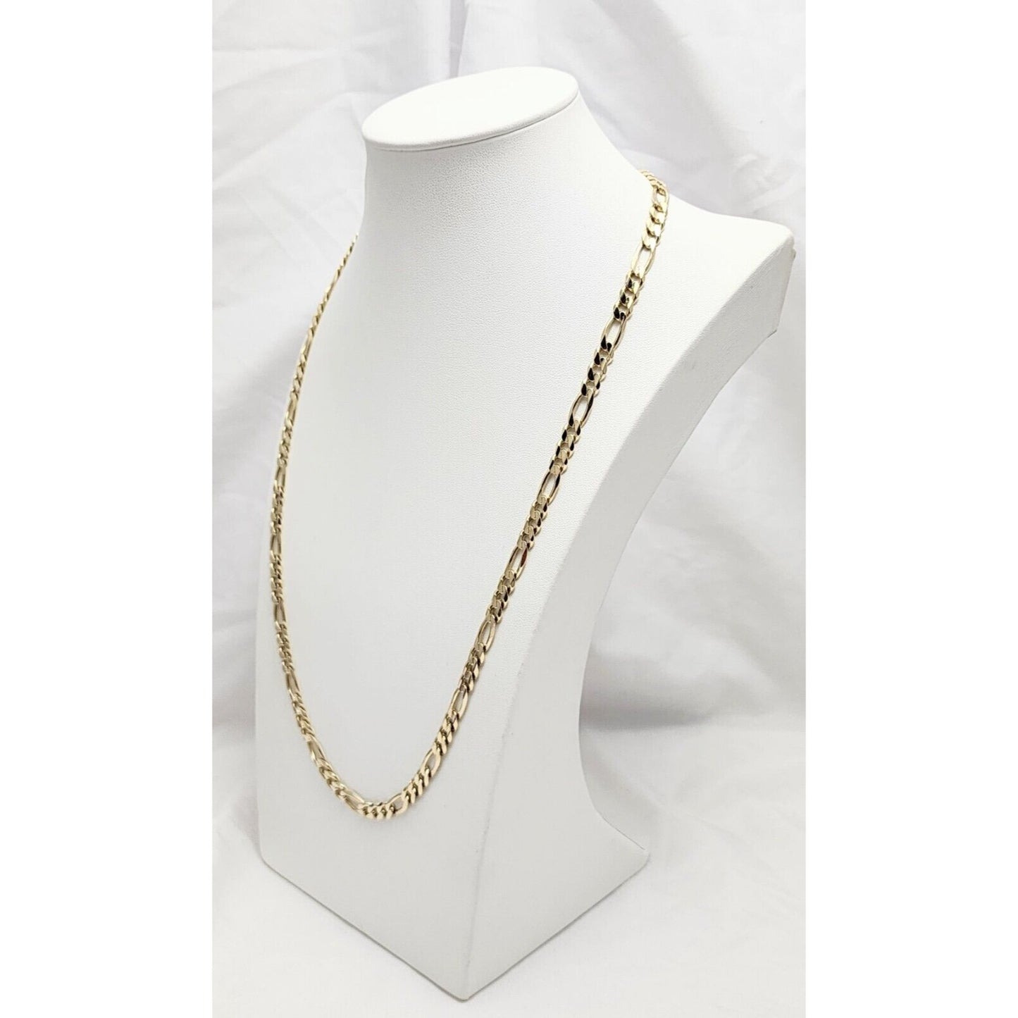 14K Yellow Gold Figaro Link Chain Necklace