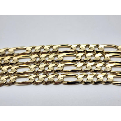 14K Yellow Gold Figaro Link Chain Necklace