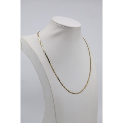 14K Yellow Gold Serpentine Link Chain Necklace
