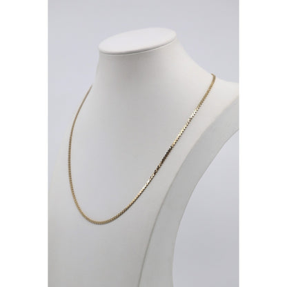 14K Yellow Gold Serpentine Link Chain Necklace
