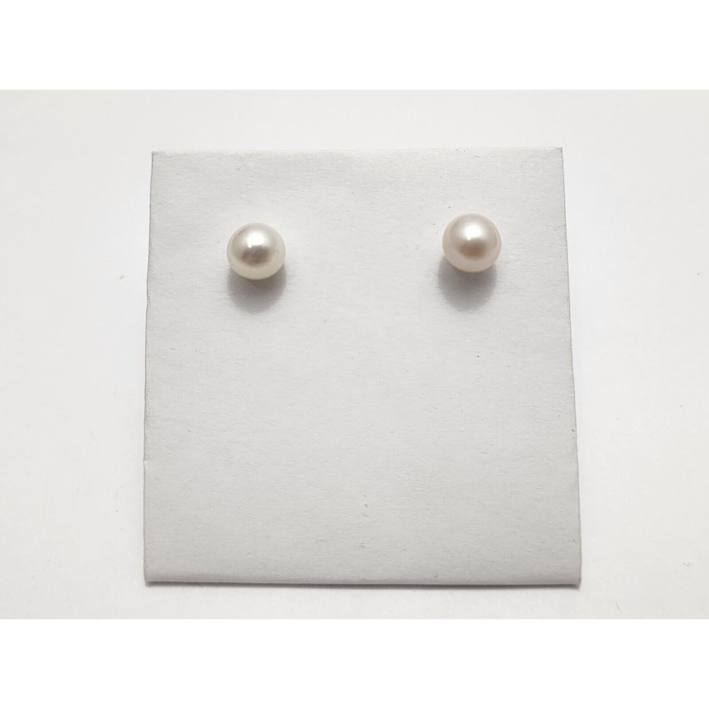 14K Yellow Gold Round Pearl Stud Earrings