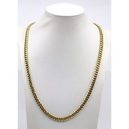 10K Yellow Gold Cuban Link Chain Necklace