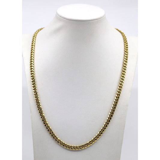10K Yellow Gold Cuban Link Chain Necklace