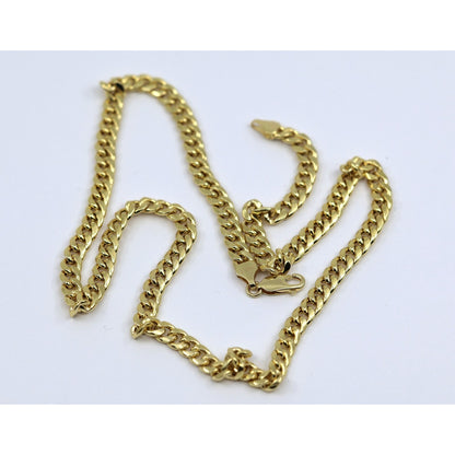 10K Yellow Gold Cuban Link Chain Necklace