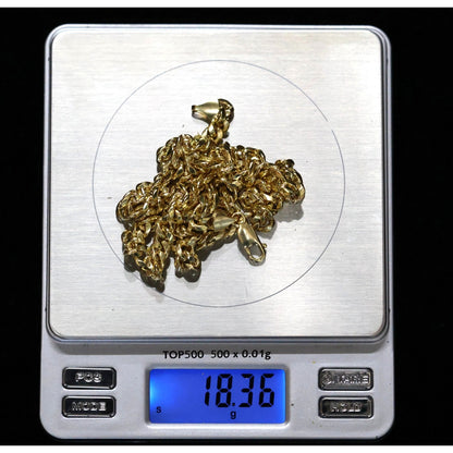 10K Yellow Gold Cuban Link Chain Necklace