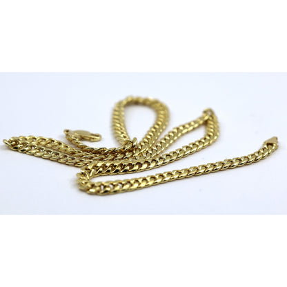 10K Yellow Gold Cuban Link Chain Necklace