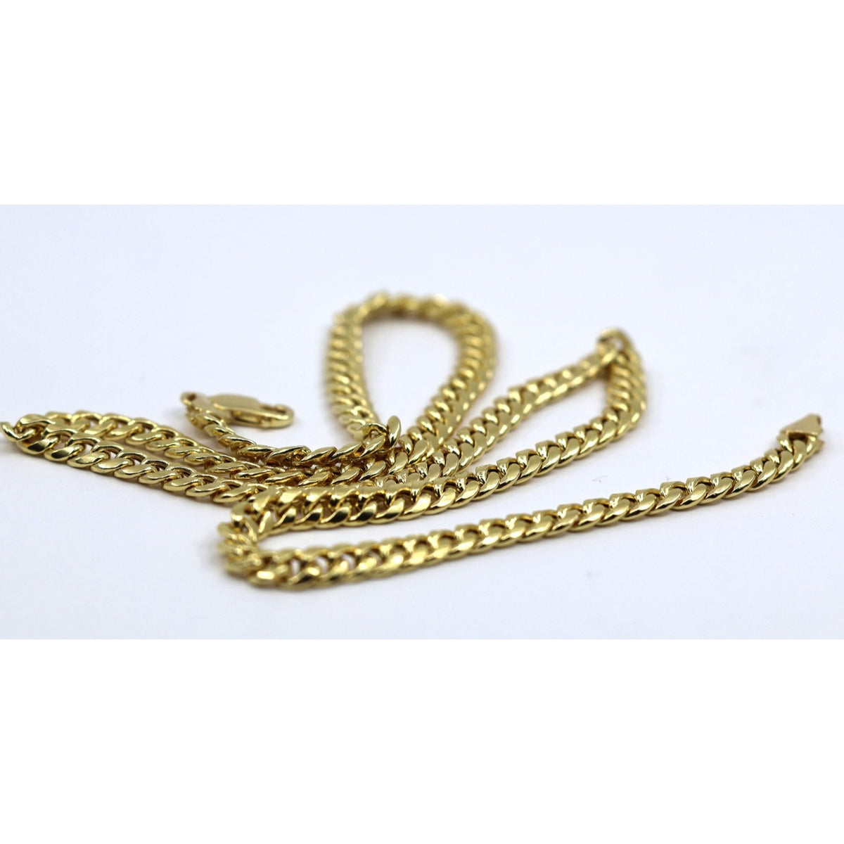 10K Yellow Gold Cuban Link Chain Necklace