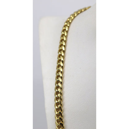 10K Yellow Gold Cuban Link Chain Necklace