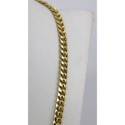 10K Yellow Gold Cuban Link Chain Necklace